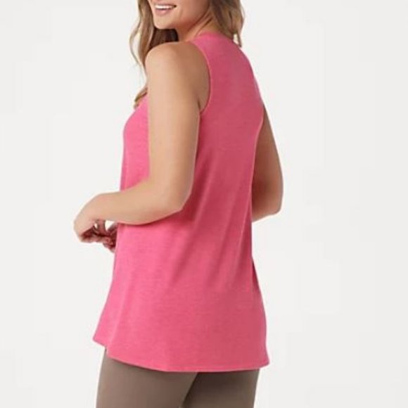 LOGO French Terry Tank w Hi-Low Hem & Pockets NEW - Picture 2 of 2